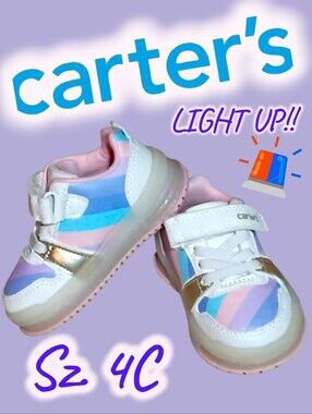 NWOT Carter's Hirano Light Up Sneakers Sz. 4C